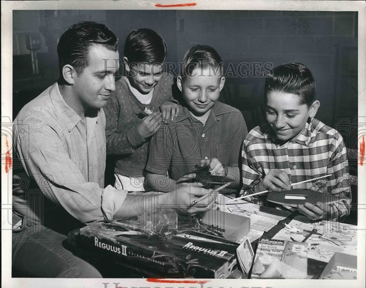 1958 East End Settlement Residents Bill, Paul, Tom, and Joe - Historic Images