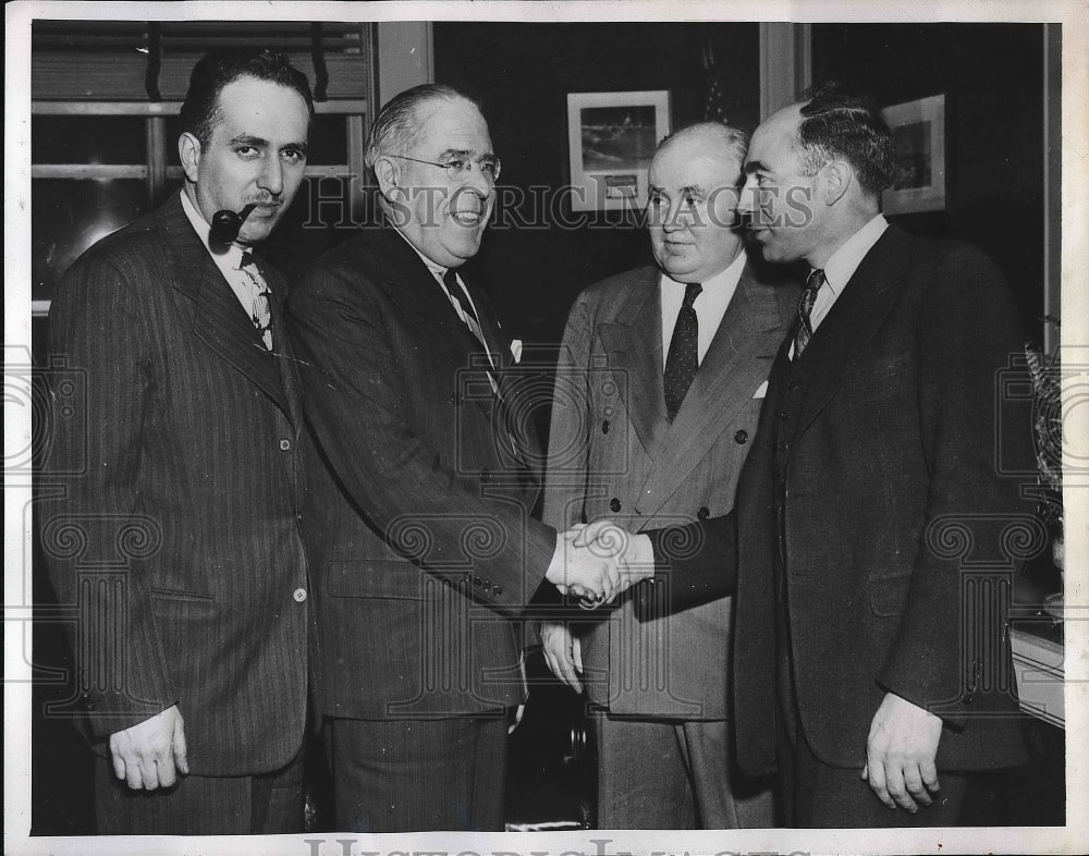 1946 Press Photo Pittsburgh, Pa H Lepsitz, D Lawrence, J Kane, G Mueller - Historic Images