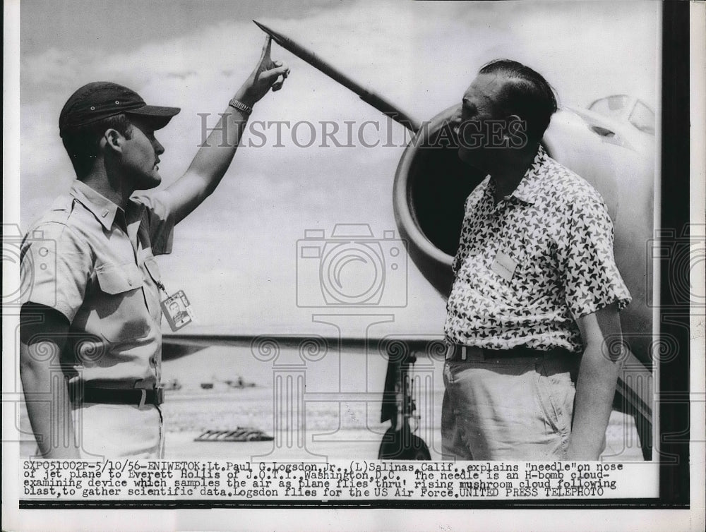 1956 Lt Paul Logsdon Jr &amp; Everett Hollos of JOTI  - Historic Images