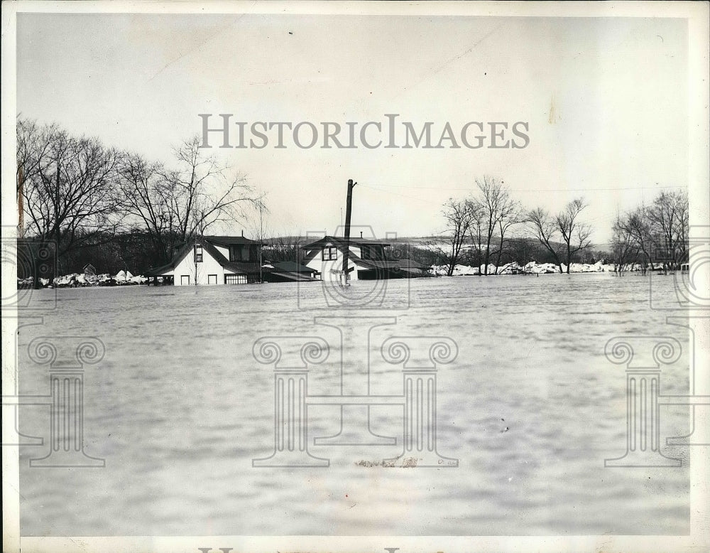 1936 Ice Jam on Juniata River in Harrisburg, Pennsylvania Flooding - Historic Images