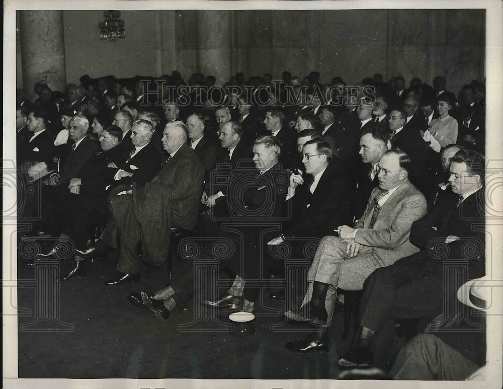 1935 Crowd at Senate Coal Code Hearing in Washington DC  - Historic Images