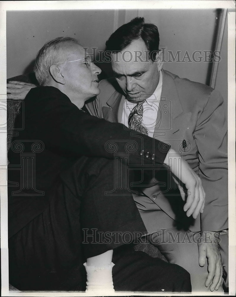 1944 Press Photo GOP Pres. candidate Alf Landon &amp; Rep. Joe Martin - nea83615 - Historic Images