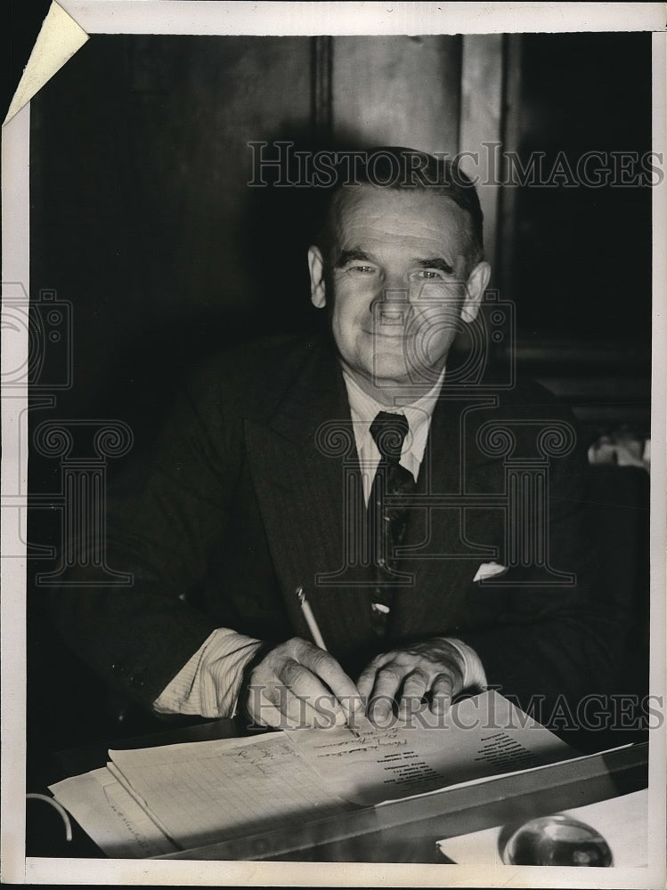 1937 Jeremiah Mahoney, Tamany Hall nominee for Mayor of New York - Historic Images
