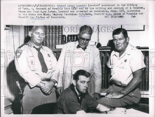 1958 Edward Leroy Leonard, W. D. Wade, Robert G. Bennett Murder - Historic Images