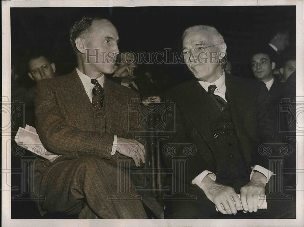 1938 John Rice and Dr. WIlliam park at meeting  - Historic Images