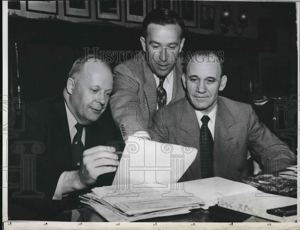 1954 Sen. Karl Mundt, Sen. Henry Jackson and Sen. John McCellen - Historic Images