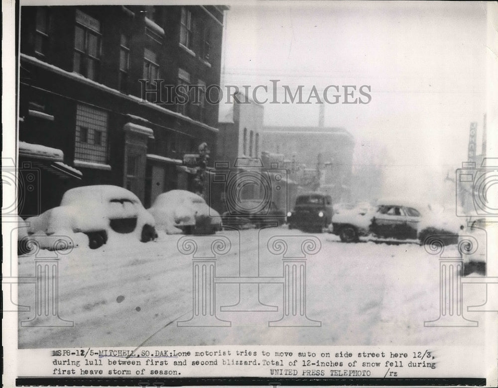 1953 A large snowstorm in Mitchell South Dakota  - Historic Images