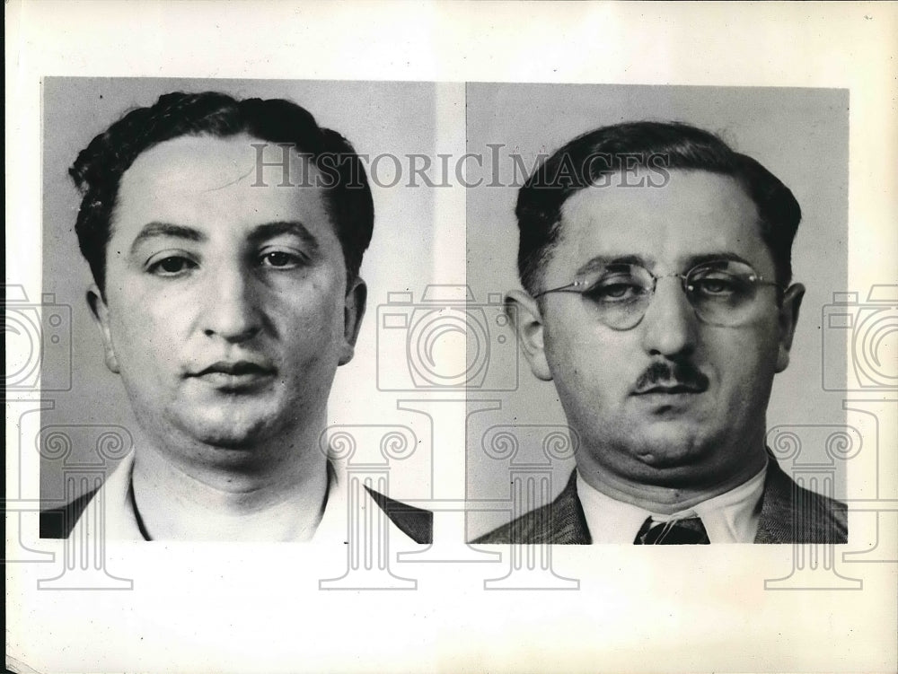 1941 Press Photo Abraham &amp; Hersch Neumanm New York Dealers After Being Arrested - Historic Images