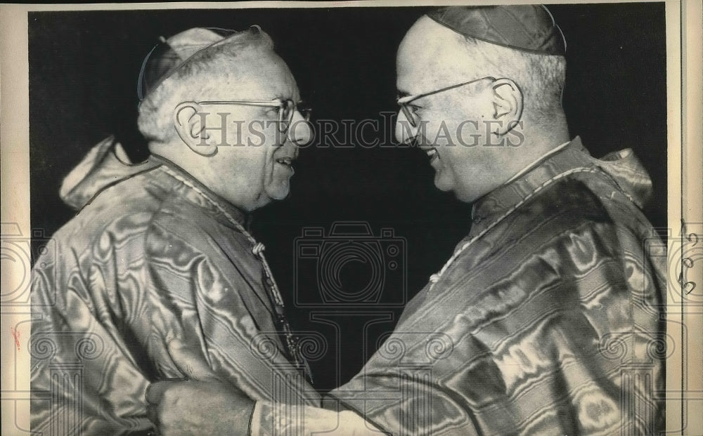 1964 James Francis Cardinal McIntyre &amp; Albert Gregory Cardinal Meyer - Historic Images