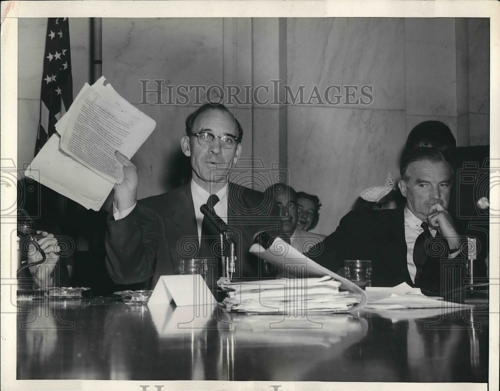 1954 Sen. Joseph McClellan on investigations subcommittee - Historic Images