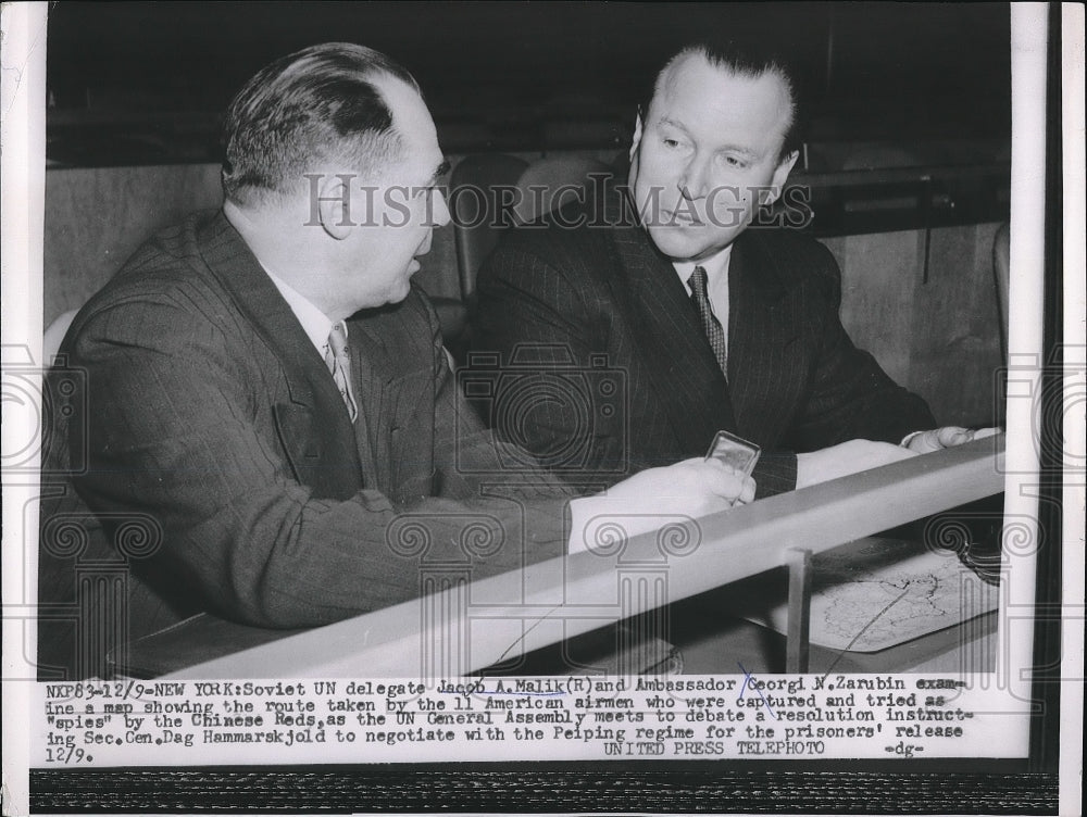 1954 UN Delegate Jacob Malik &amp; Ambassador Georgi Zarubin At - Historic Images
