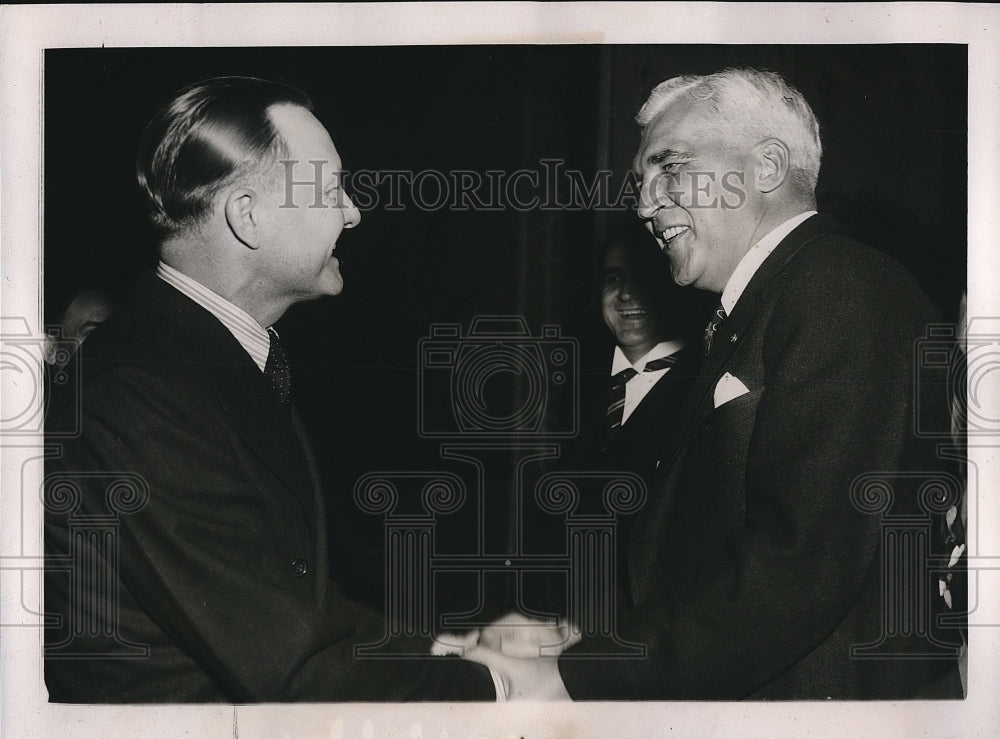 1938 Senator Josh Lee & Paul V. McNutt In Washington D.C. - Historic Images