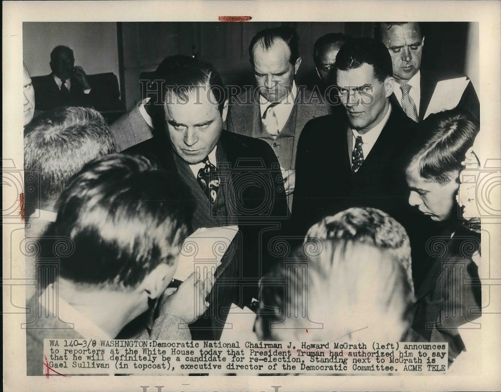 1948 Press Photo Chairman J. Howard McGrath and Gael Sullivan - nea84000 - Historic Images