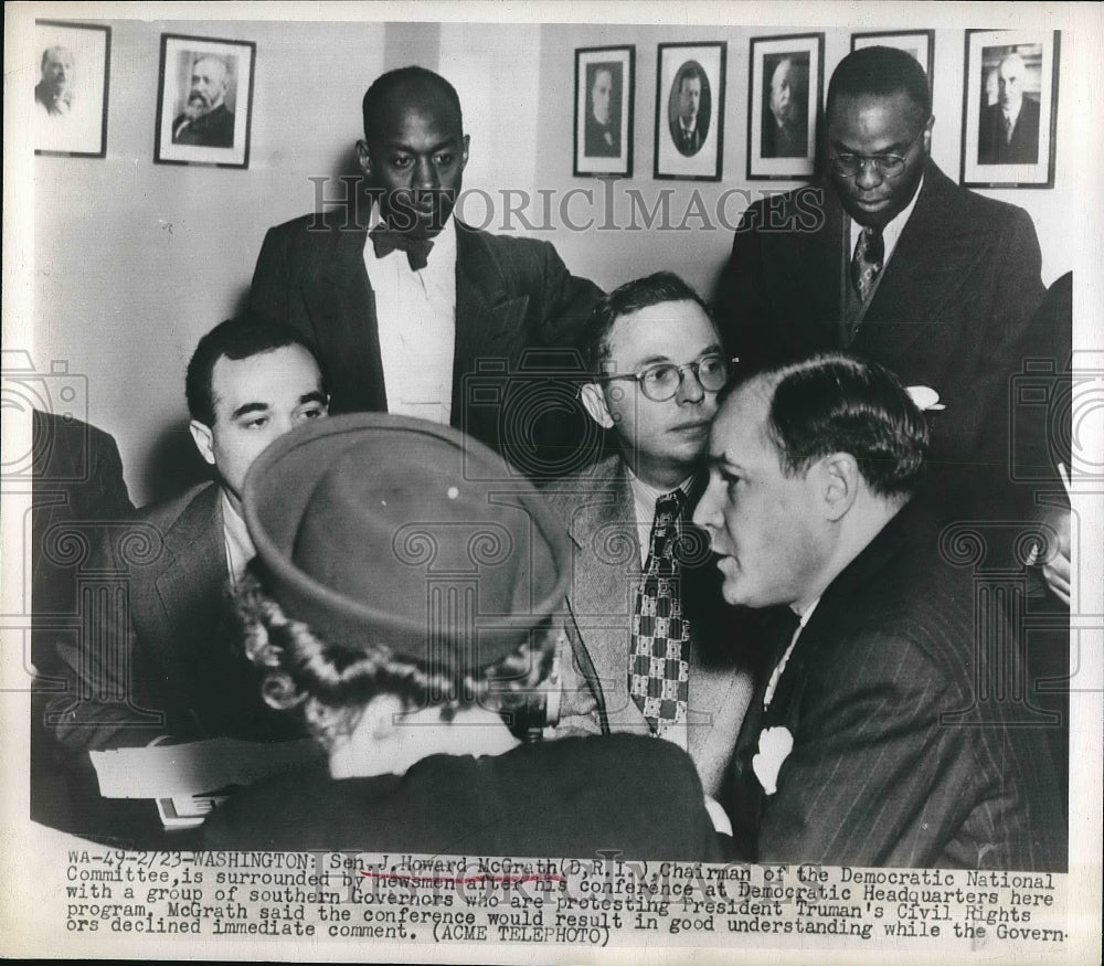 1948 Sen. Kay Howard McGrath at Democratic headquarters  - Historic Images