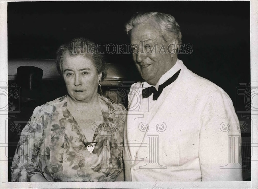 1937 Sen. Pat McCarran and Mrs. McCarran  - Historic Images