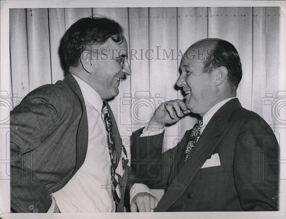 1944 John McCormick and James Barnes in meeting  - Historic Images
