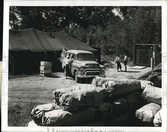 1956 A GMC truck loan for the Girl Scouts  - Historic Images