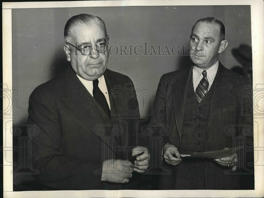 1937 Press Photo County Clerk Albert Marinelli in his office - nea84041 - Historic Images