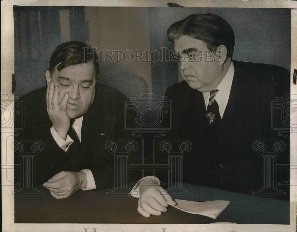1939 Press Photo Mayor F.H. LaGuardia and John Lewis - nea84056 - Historic Images