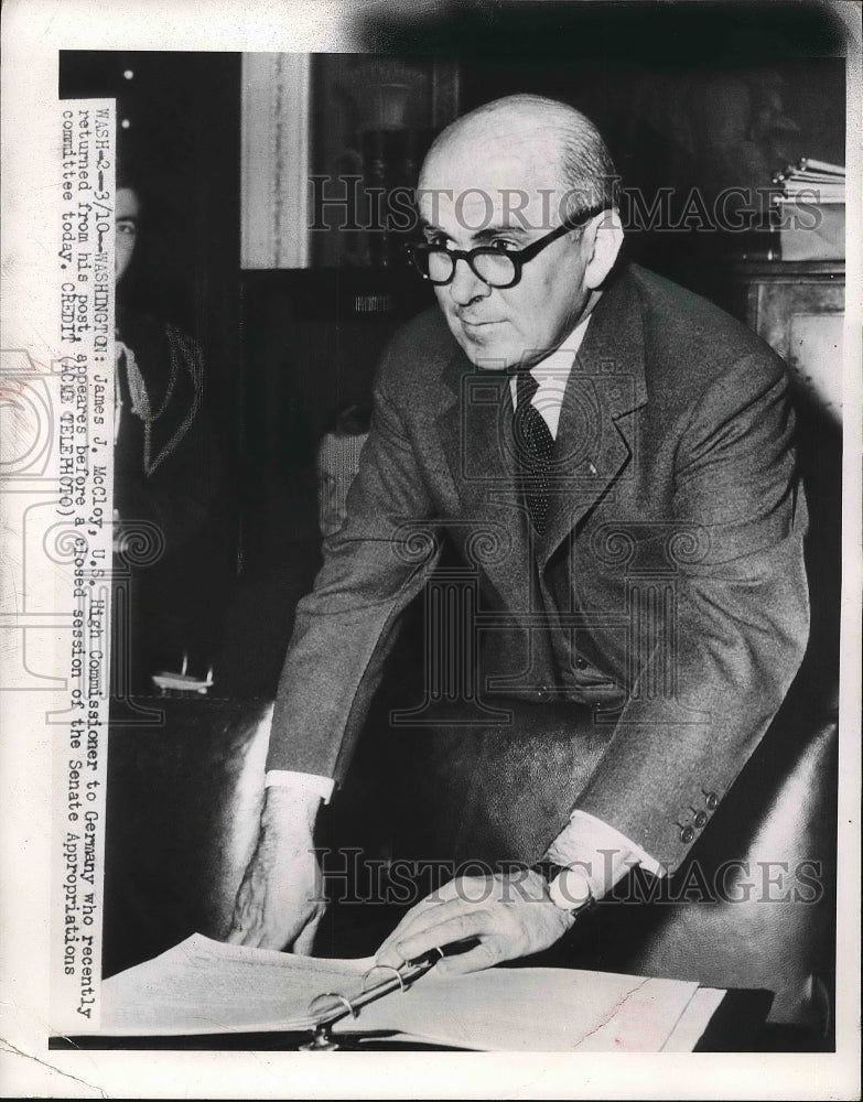 1950 Press Photo US High Commissioner James McCloy - nea84079 - Historic Images