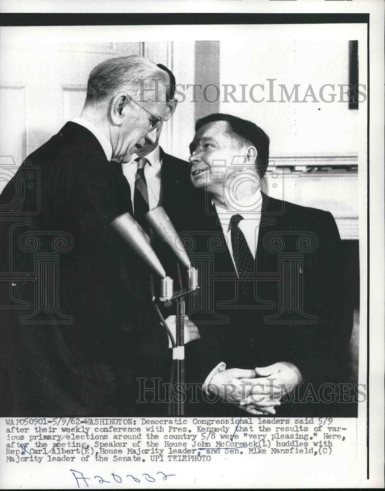 1962 Democratic congressional leaders John McCormickm Carl Oliver - Historic Images
