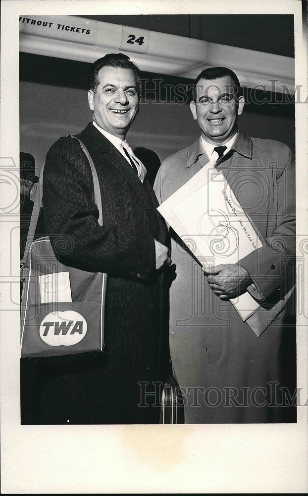 1964 Press Photo Tony Nardina and Fred Chapin at airport - nea84170 - Historic Images