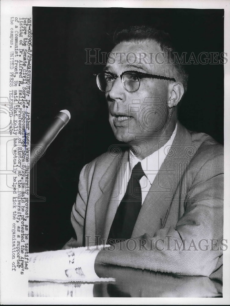 1955 Press Photo Dr. Arthur Nees of Wayne University - nea84248 - Historic Images