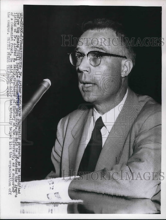 1955 Press Photo Dr. Arthur Nees of Wayne University - nea84248 - Historic Images