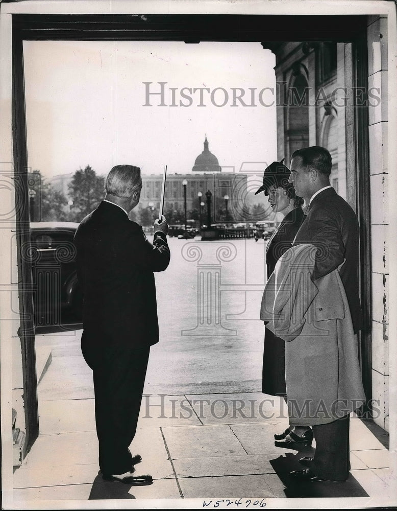 1939 Press Photo Senate Sgt at Arms Chesley Jurney, Mr &amp; Mrs AB Chandler - Historic Images