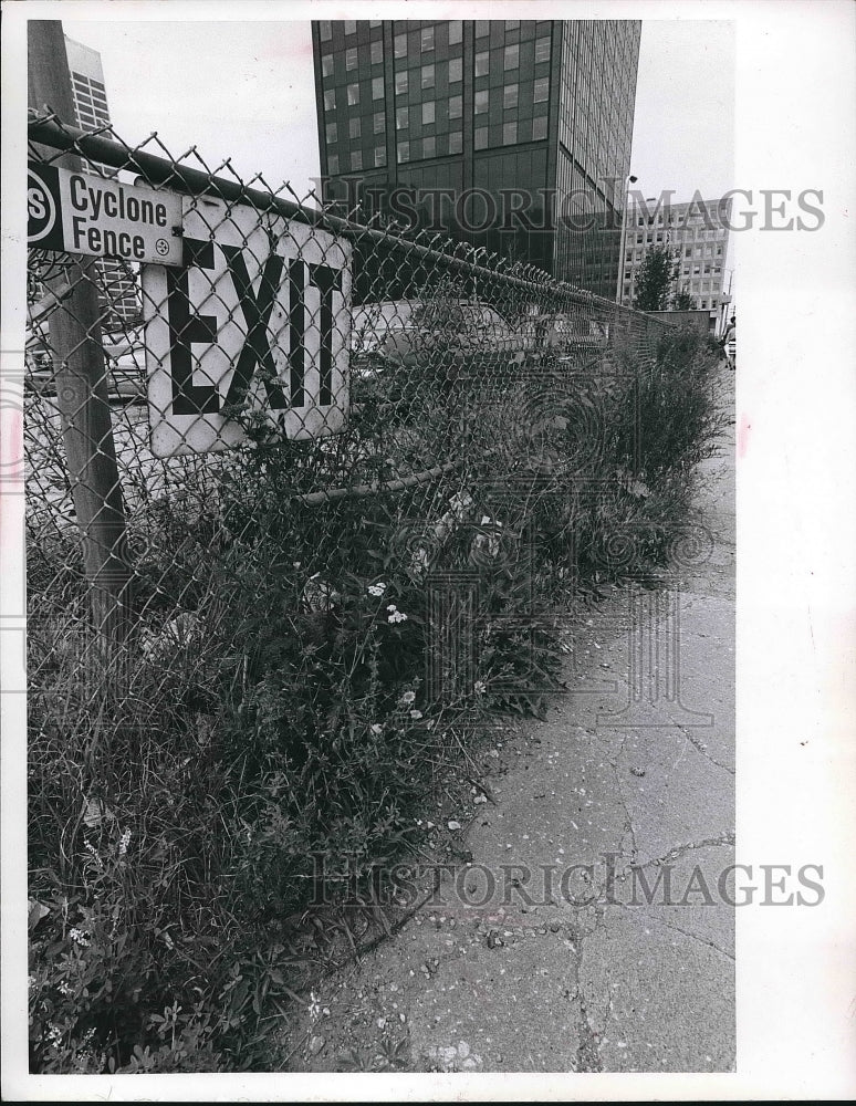1971 Press Photo derelict lot in downtown Cleveland - nea84323 - Historic Images