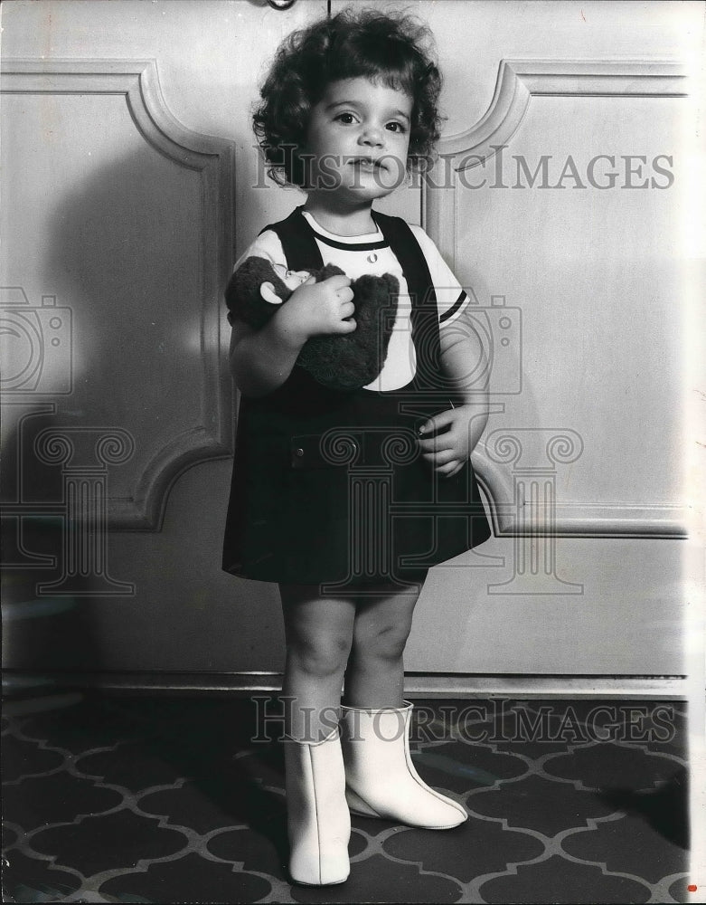 1966 Press Photo A toddler modeling in action - nea84335 - Historic Images