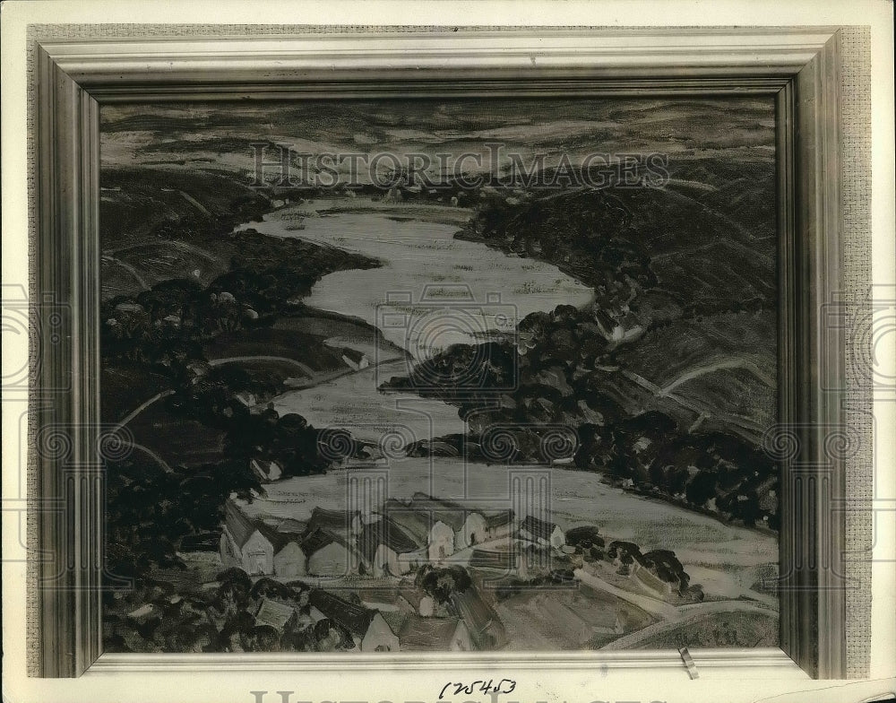 1930 Press Photo A look painting of a river - nea84397 - Historic Images