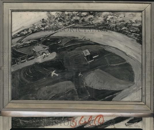 1930 A painting of a landscape  - Historic Images