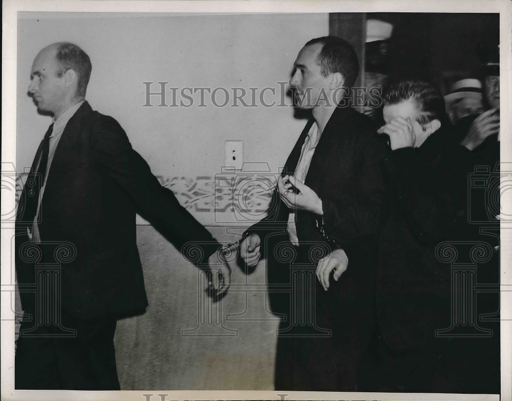 1939 Press Photo Niverson, Sweets, &amp; Sukewich Face KIdnaping Charges - nea84787-Historic Images