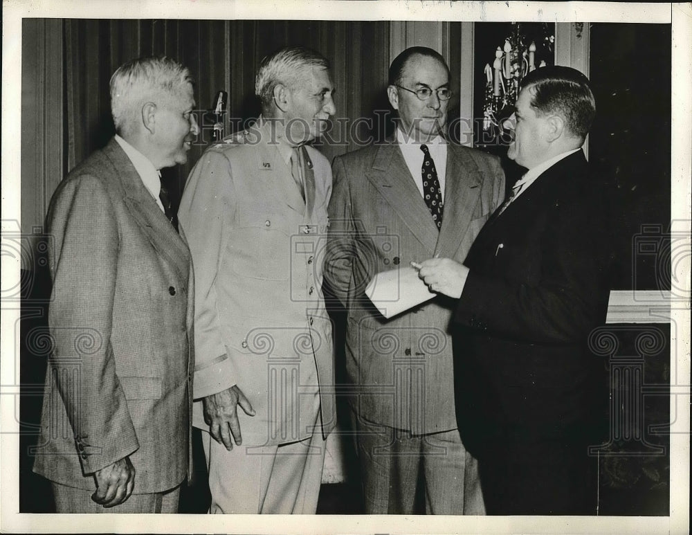 1942 Press Photo Donald Nelson, War Production Board, CE Wilson,Lt Gen Knudsen - Historic Images