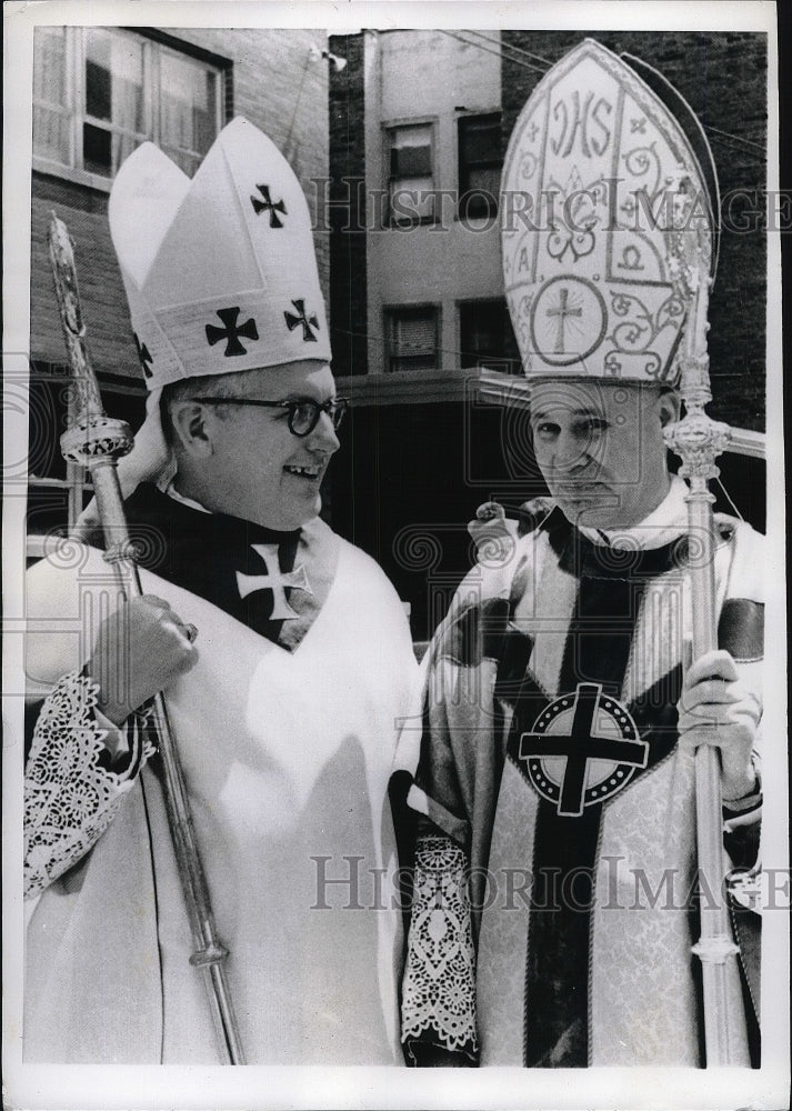 1968 Press Photo Bishop James Malone with Archbishop Luigi Raimondi - nea84879 - Historic Images