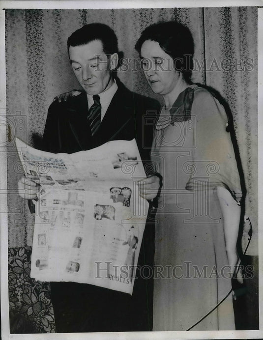 1935 Press Photo Mr & Mrs Cecil Llewellyn Bartholomew Parents Of Child Actor-Historic Images