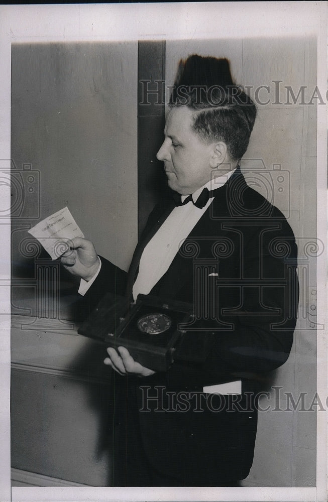 1937 George William Wilkins Awarded Bok Award &amp; Check  - Historic Images