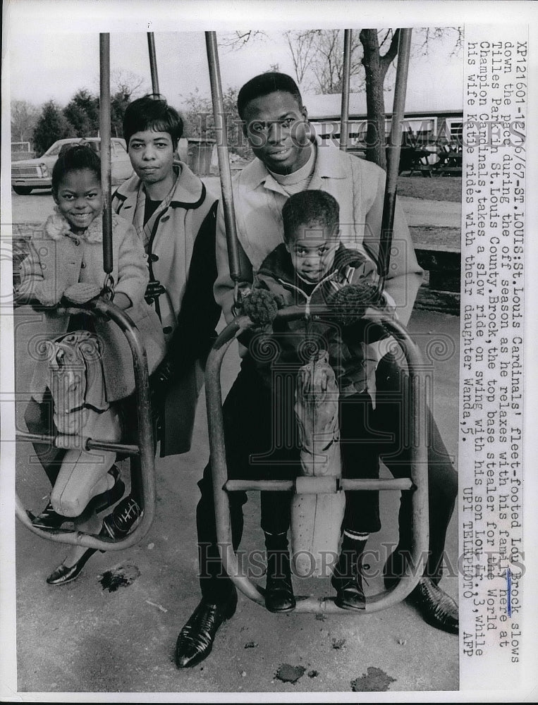 1967 St. Louis Cardinals Fleet Footed Lou Brock During Off Season - Historic Images