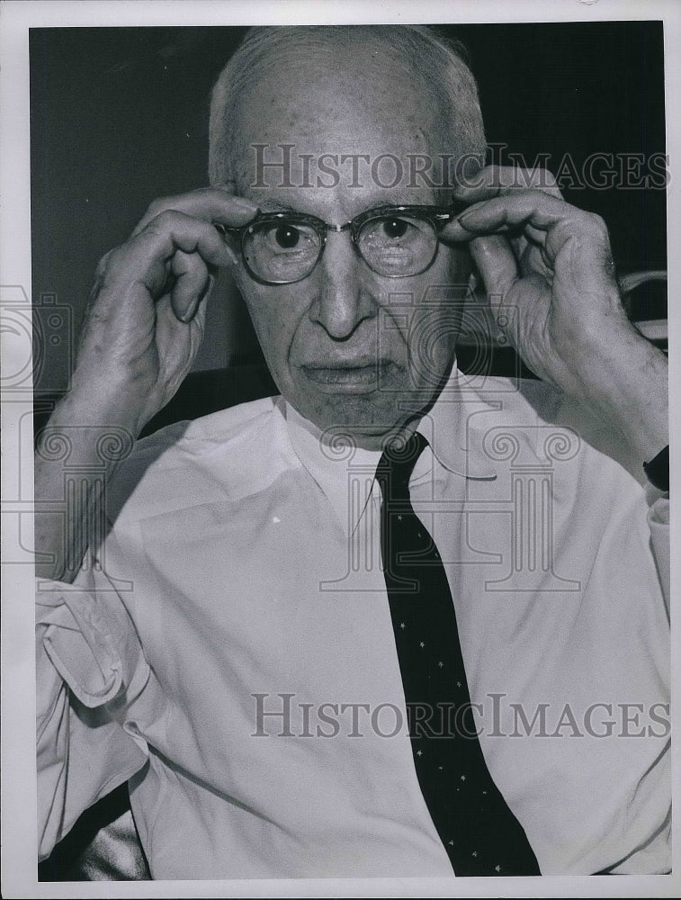 Press Photo Carl D. Friebolin Wearing Shit &amp; Tie With Glasses - Historic Images