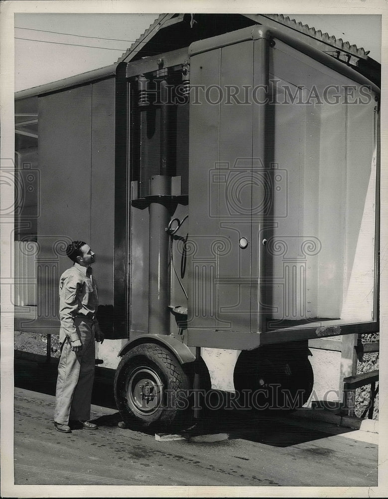 1949 A.M. Meldrum Inventor Hydraulic Wheel Suspension Truck Trailer - Historic Images
