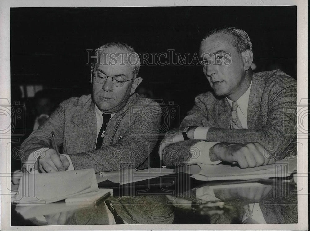 1938 NLRB Hearings, Attorney Clyde Armstrong and Earl F. Reed - Historic Images