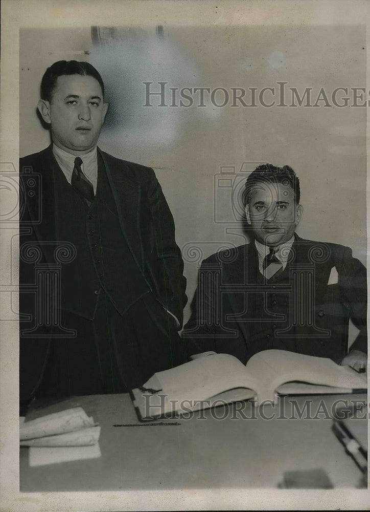 1938 Press Photo Benjamin Farber, Brother Irving, Named Manhattan&#39;s Crime Trust - Historic Images