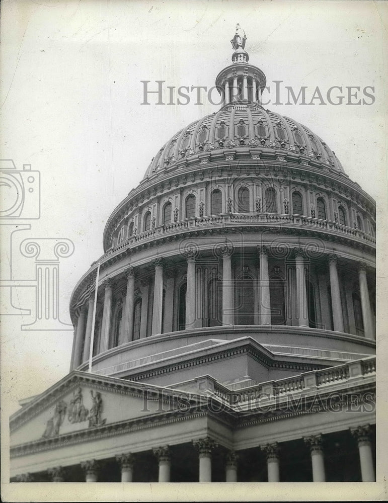 1940 View of Top of the Capitol Building  - Historic Images