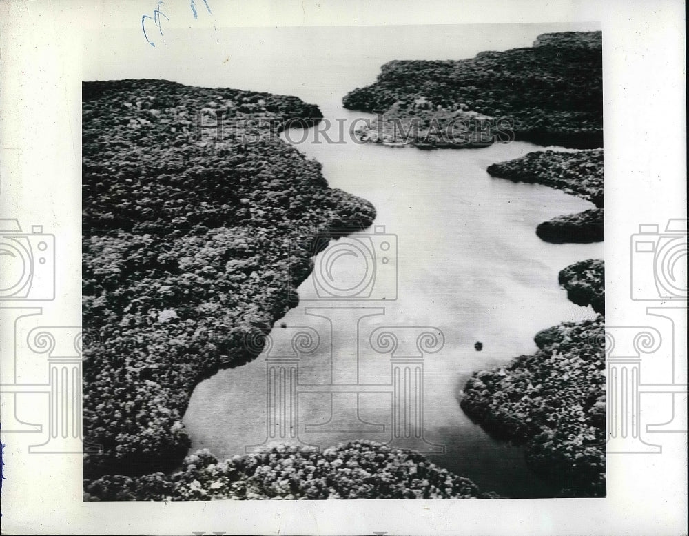 1943 Aerial views of Viru Harbor New Georgia Island  - Historic Images