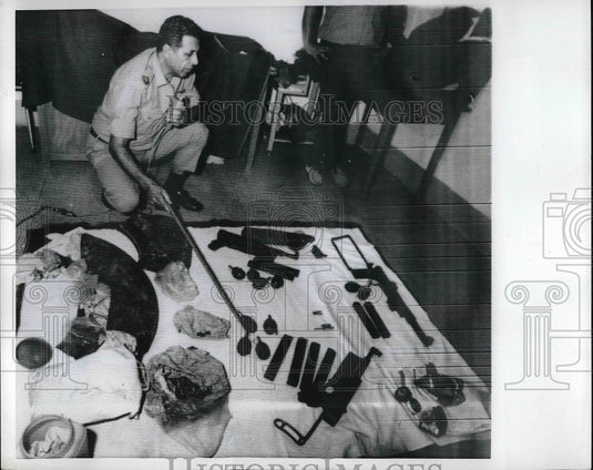 1969 Northern Police District Commander Aharon Sela Arms  - Historic Images
