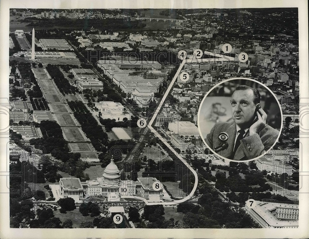 1960 Washington D.C. news Coverage Walter Cronkite  - Historic Images