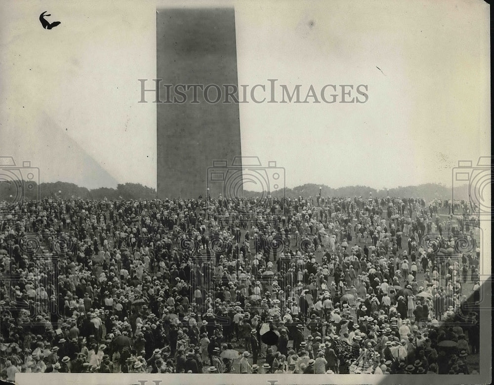1929 Washington Monument Flying ace decorated  - Historic Images