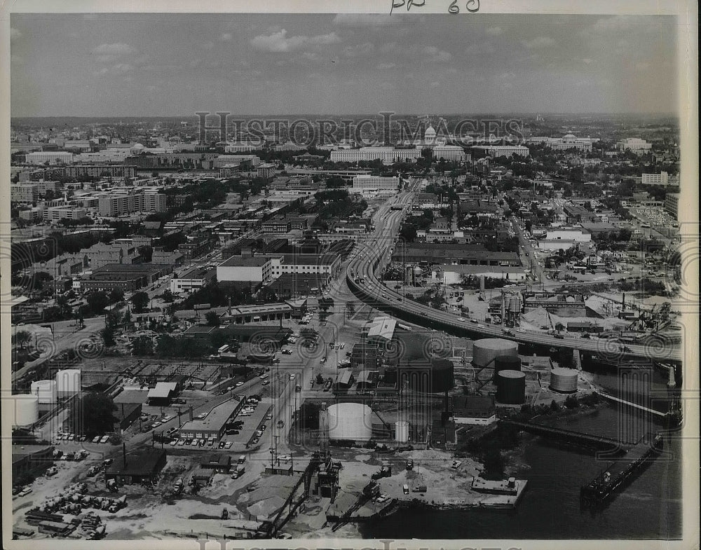 1963 Aerial View of Roads Leading to the Capitol  - Historic Images
