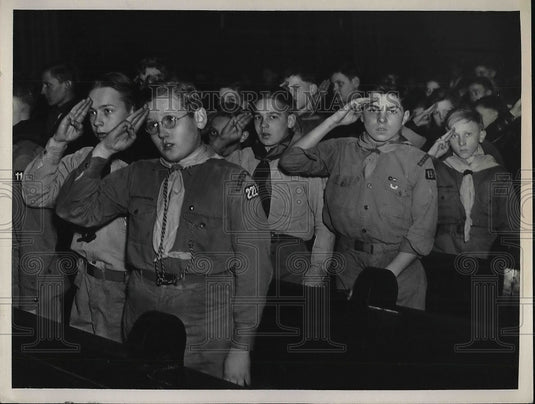 1927 Scouts Richard Dusch, Gerald McDermott, John Petrovic, Cherney - Historic Images